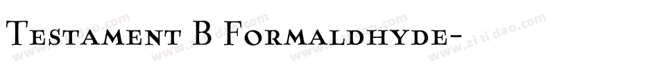 Testament B Formaldhyde字体转换